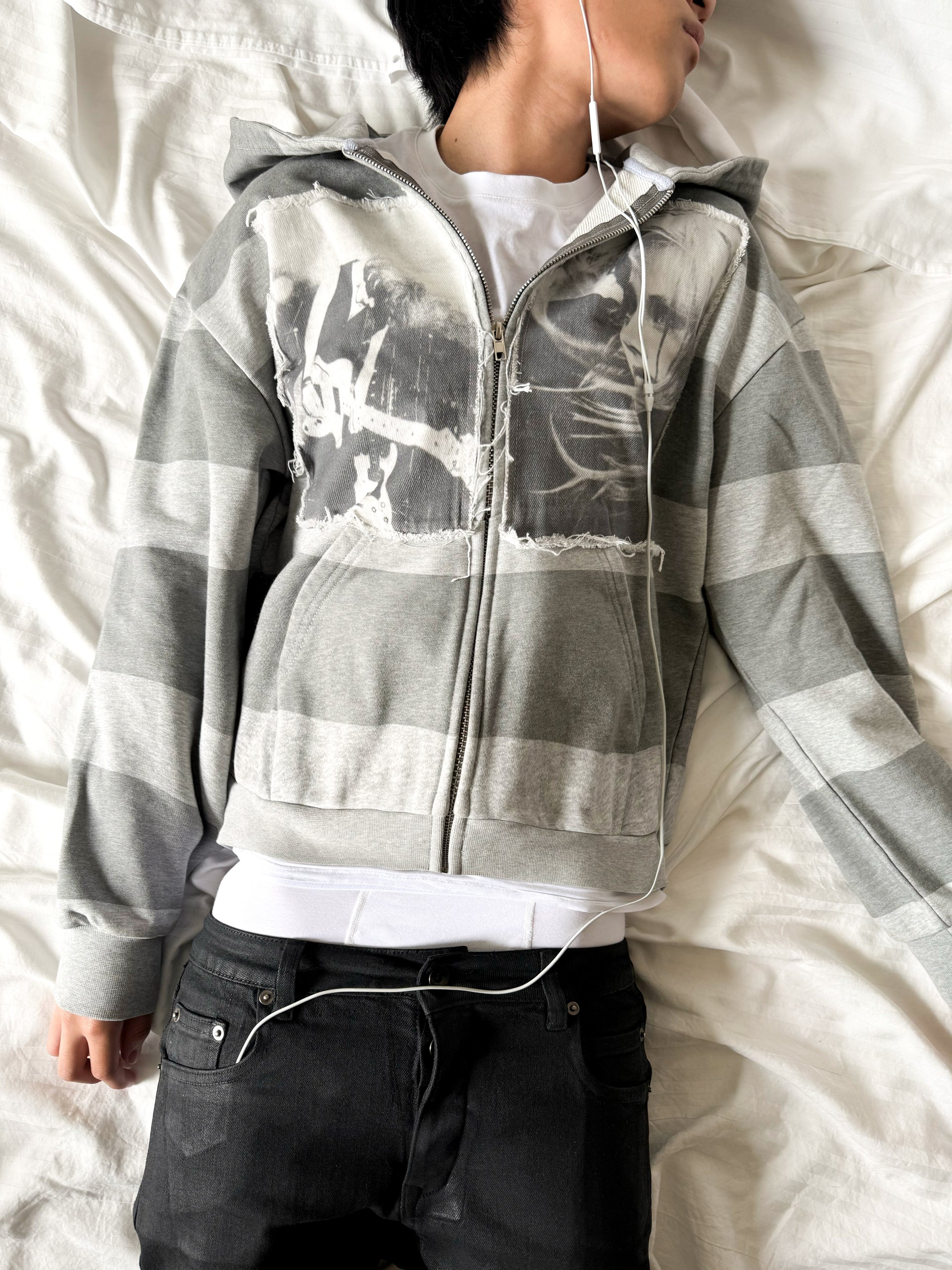 seul patchwork hoodie