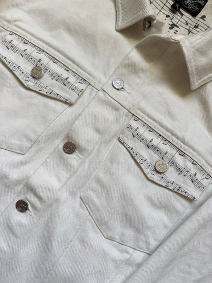 “notes” denim jacket