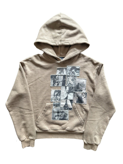 “lieu” patchwork hoodie