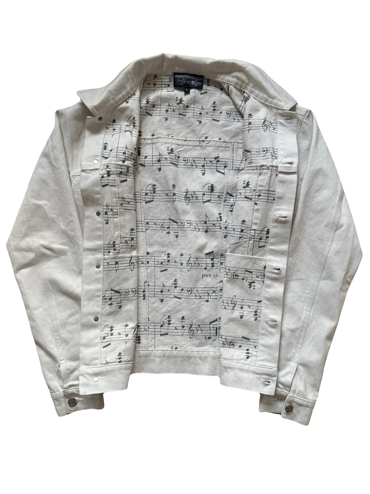“notes” denim jacket