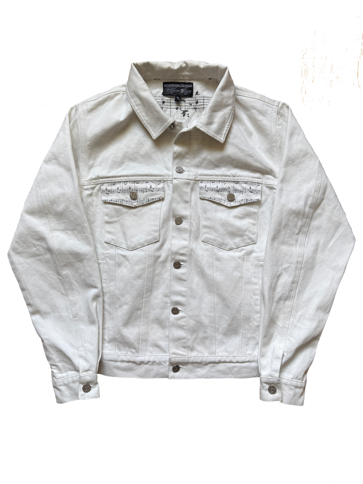 “notes” denim jacket