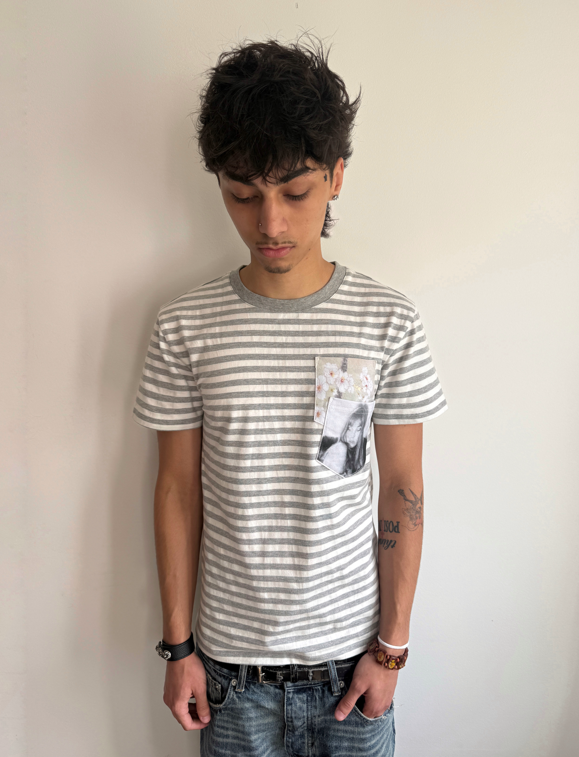 striped pocket tee
