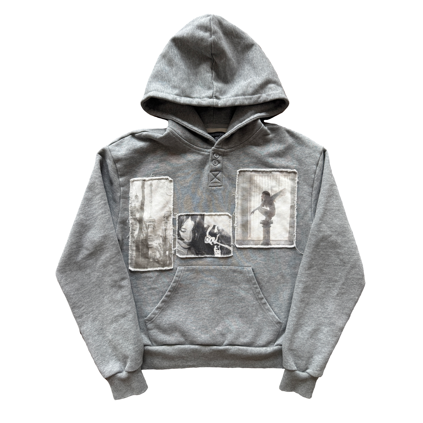 paris button hoodie
