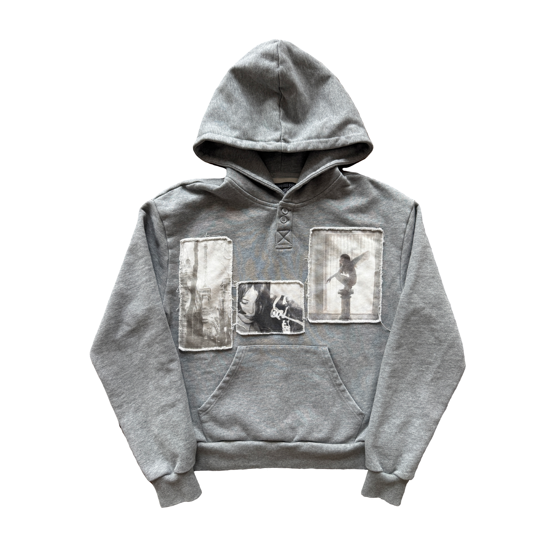 paris button hoodie
