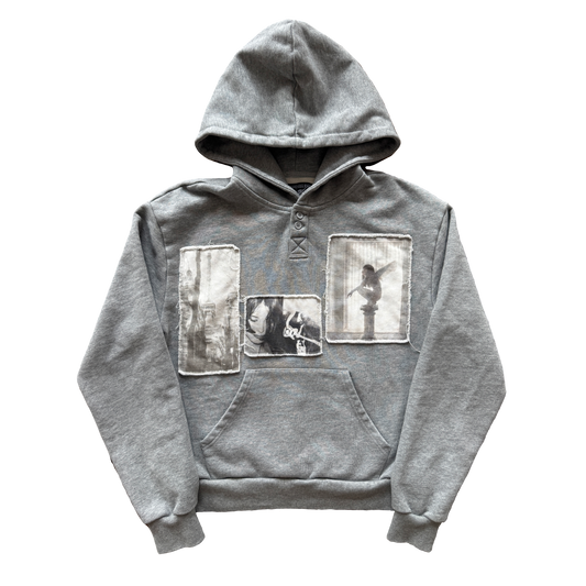 paris button hoodie