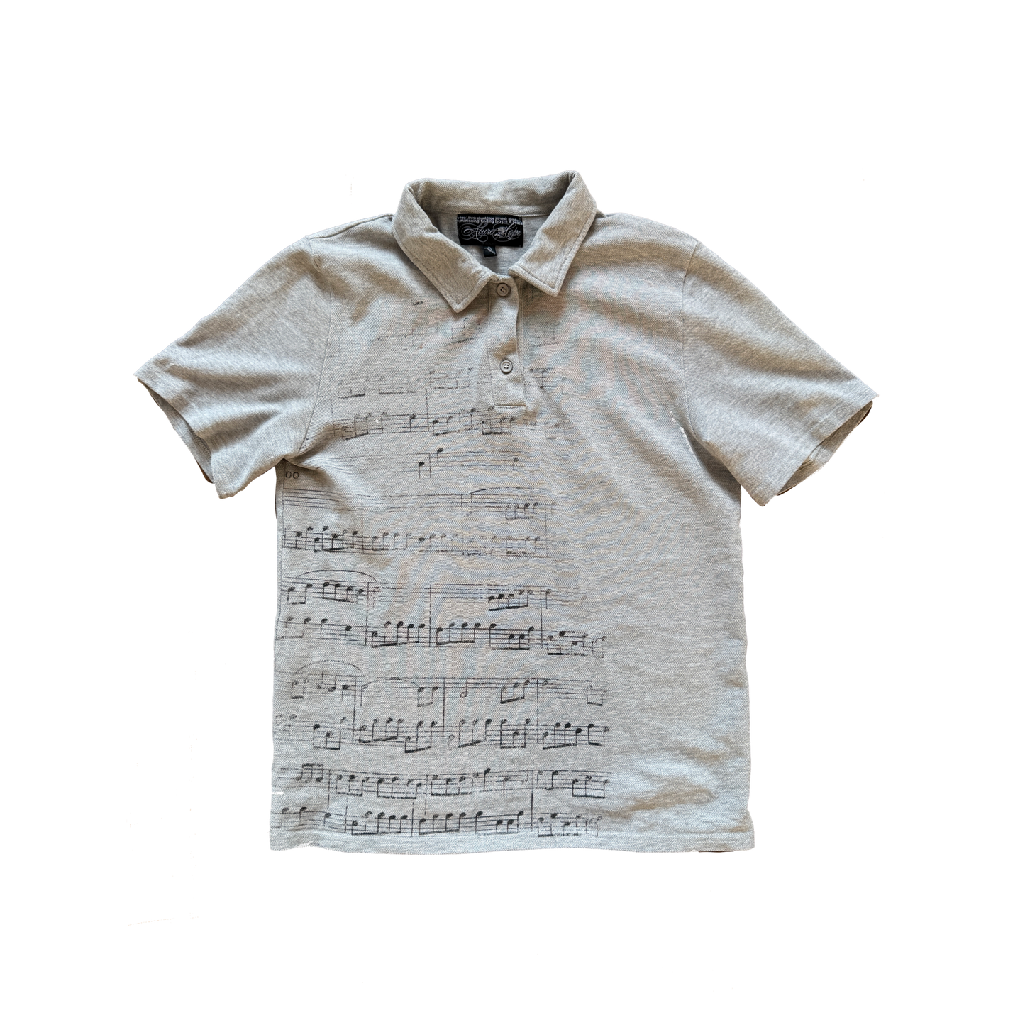 “notes” polo shirt