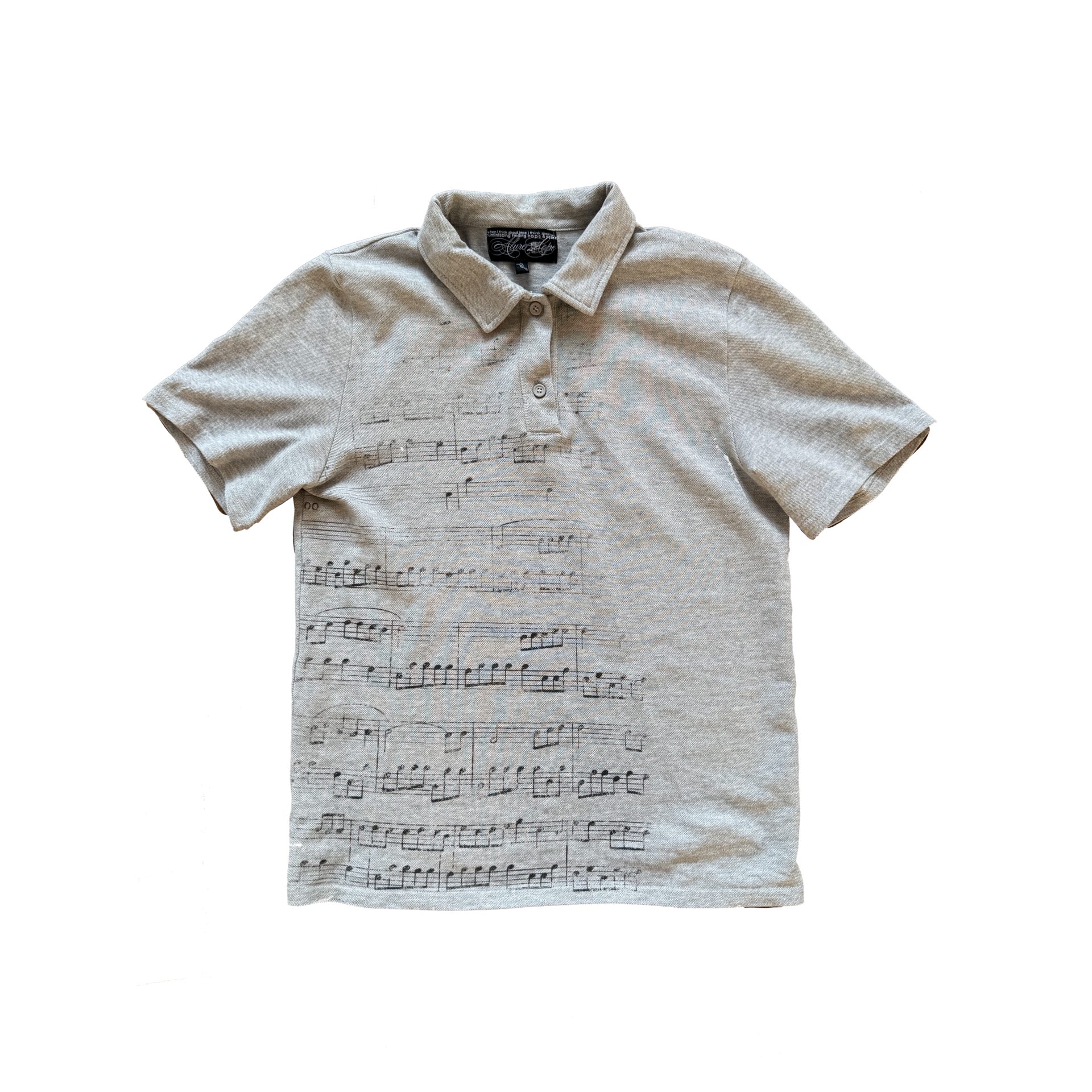 “notes” polo shirt