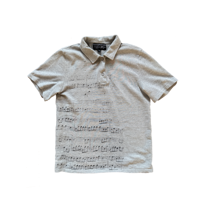 “notes” polo shirt