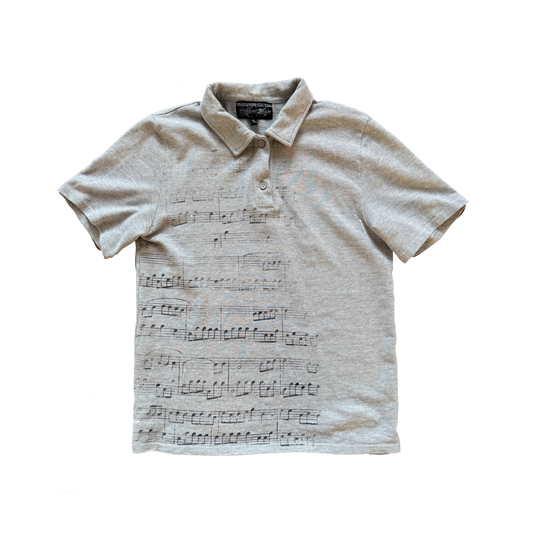 “notes” polo shirt
