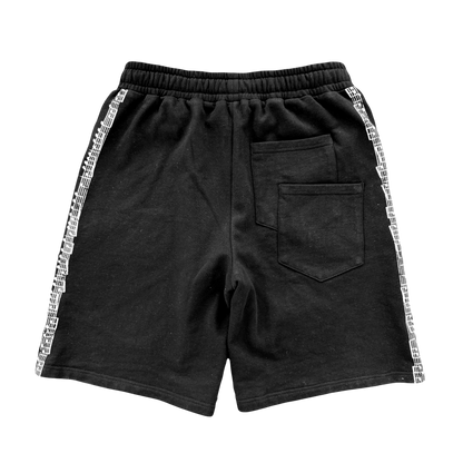 “notes” striped shorts
