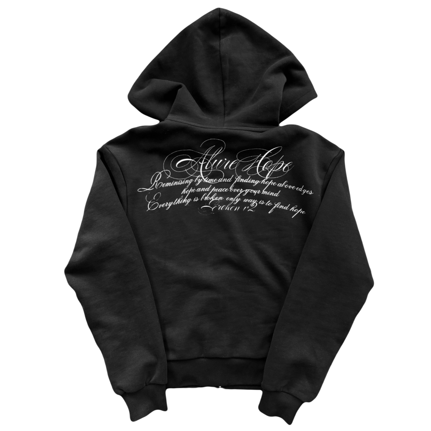 “broken“ zipup hoodie