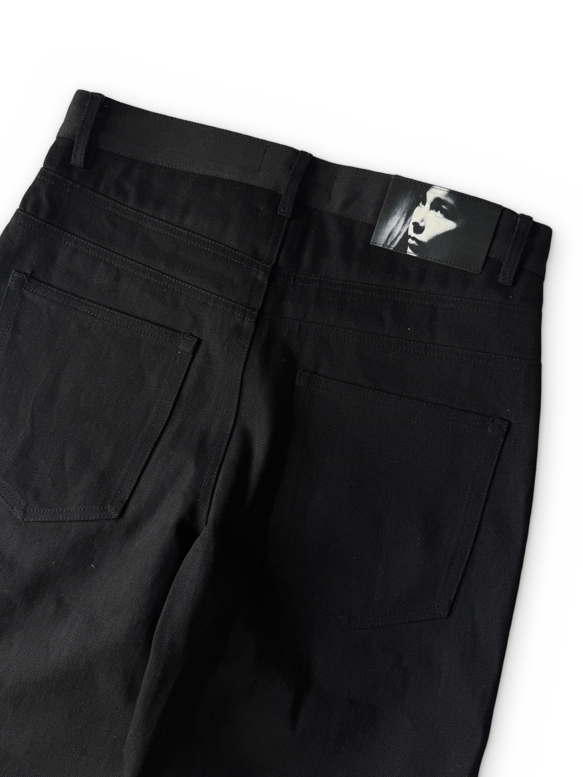 black raw selvedge denim jeans